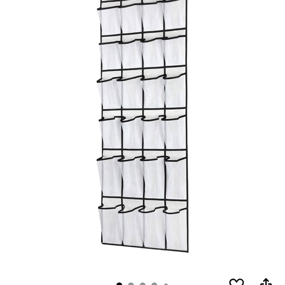 Over-the-Door White Shoe Organizer